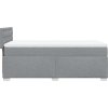 Box spring postel s matrací 100 x 200 cm textil [3285814] (Barva Tmavě šedá)