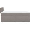 Box spring postel s matrací 100 x 200 cm textil [3285814] (Barva Tmavě šedá)