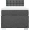 Box spring postel s matrací 100 x 200 cm textil [3285814] (Barva Tmavě šedá)