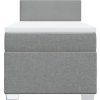 Box spring postel s matrací 100 x 200 cm textil [3288092] (Barva Světle šedá)