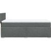 Box spring postel s matrací 100 x 200 cm textil [3288092] (Barva Světle šedá)