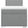 Box spring postel s matrací 100 x 200 cm textil [3285792] (Barva Světle šedá)