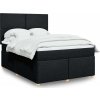 Box spring postel s matrací 140x190 cm textil [3293569] (Barva Tmavě šedá)