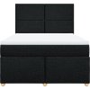 Box spring postel s matrací 140x190 cm textil [3293569] (Barva Tmavě šedá)
