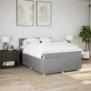 Box spring postel s matrací 140x190 cm textil [3287465] (Barva Světle šedá)