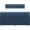 Box spring postel s matrací 140x190 cm textil [3287465] (Barva Světle šedá)