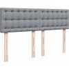 Box spring postel s matrací 140x190 cm textil [3287465] (Barva Světle šedá)
