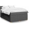 Box spring postel s matrací 140x190 cm textil [3287465] (Barva Světle šedá)