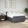 Box spring postel s matrací 140x190 cm textil [3287465] (Barva Světle šedá)