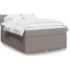 Box spring postel s matrací 140x190 cm textil [3287465] (Barva Světle šedá)