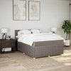 Box spring postel s matrací 140x190 cm textil [3287465] (Barva Světle šedá)