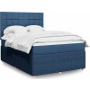 Box spring postel s matrací 140x190 cm textil [3292053] (Barva Černá)