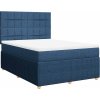 Box spring postel s matrací 140x190 cm textil [3292053] (Barva Černá)