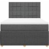 Box spring postel s matrací 140x190 cm textil [3292053] (Barva Černá)