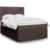 Box spring postel s matrací 140x190 cm textil [3292053] (Barva Černá)