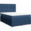 Box spring postel s matrací 140x190 cm textil [3292070] (Barva Krémová)