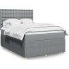 Box spring postel s matrací 140x190 cm textil [3292070] (Barva Krémová)