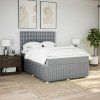 Box spring postel s matrací 140x190 cm textil [3292070] (Barva Krémová)