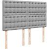 Box spring postel s matrací 140x190 cm textil [3292070] (Barva Krémová)