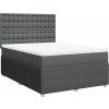 Box spring postel s matrací 140x190 cm textil [3292070] (Barva Krémová)