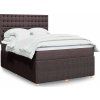 Box spring postel s matrací 140x190 cm textil [3292070] (Barva Krémová)