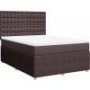 Box spring postel s matrací 140x190 cm textil [3292070] (Barva Krémová)