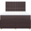 Box spring postel s matrací 140x190 cm textil [3292070] (Barva Krémová)