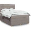 Box spring postel s matrací 140x190 cm textil [3292070] (Barva Krémová)