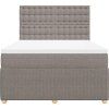 Box spring postel s matrací 140x190 cm textil [3292070] (Barva Krémová)