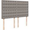 Box spring postel s matrací 140x190 cm textil [3292070] (Barva Krémová)