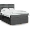 Box spring postel s matrací 140x190 cm textil [3292070] (Barva Krémová)