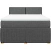 Box spring postel s matrací 140x190 cm textil [3289745] (Barva Tmavě šedá)