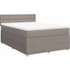 Box spring postel s matrací 140x190 cm textil [3289766] (Barva Tmavě šedá)