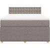Box spring postel s matrací 140x190 cm textil [3289766] (Barva Tmavě šedá)