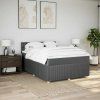 Box spring postel s matrací 140x190 cm textil [3289766] (Barva Tmavě šedá)