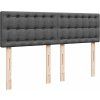Box spring postel s matrací 140x190 cm textil [3289766] (Barva Tmavě šedá)