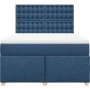 Box spring postel s matrací 140x190 cm textil [3291295] (Barva Modrá)