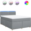 Box spring postel s matrací 140x190 cm textil [3288990] (Barva Tmavě šedá)