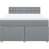 Box spring postel s matrací 140x190 cm textil [3288990] (Barva Tmavě šedá)