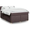 Box spring postel s matrací 140x190 cm textil [3288990] (Barva Tmavě šedá)