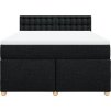 Box spring postel s matrací 140x190 cm textil [3288990] (Barva Tmavě šedá)
