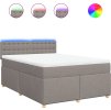 Box spring postel s matrací 140x190 cm textil [3288990] (Barva Tmavě šedá)