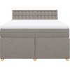Box spring postel s matrací 140x190 cm textil [3288990] (Barva Tmavě šedá)