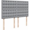 Box spring postel s matrací 140x190 cm textil [3293589] (Barva Světle šedá)