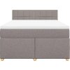 Box spring postel s matrací 140x190 cm textil [3286676] (Barva Tmavě šedá)