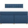 Box spring postel s matrací 140x190 cm textil [3286676] (Barva Tmavě šedá)