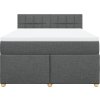 Box spring postel s matrací 140x190 cm textil [3286676] (Barva Tmavě šedá)