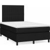 Box spring postel s matrací a LED 120x190 cm textil [3270212] (Barva Tmavě šedá)