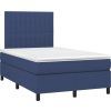 Box spring postel s matrací a LED 120x190 cm textil [3270212] (Barva Tmavě šedá)