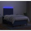 Box spring postel s matrací a LED 120x190 cm textil [3270212] (Barva Tmavě šedá)